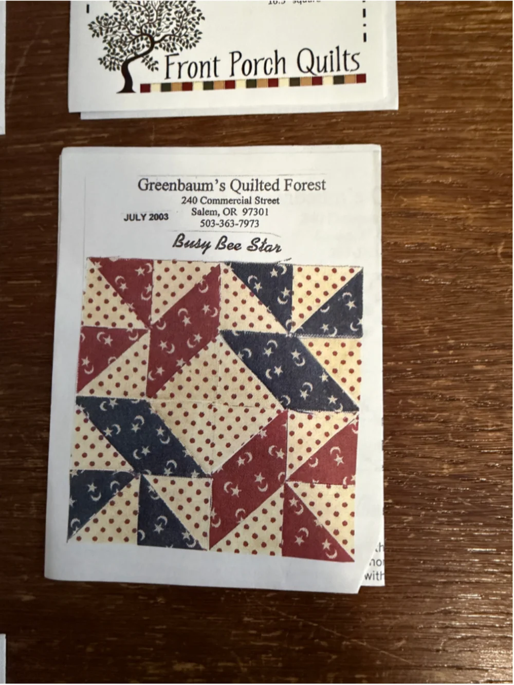 Vintage Quilt Pattern Lot of 7 Greenebaum’s Quilted Forest Hopscotch Front Porch